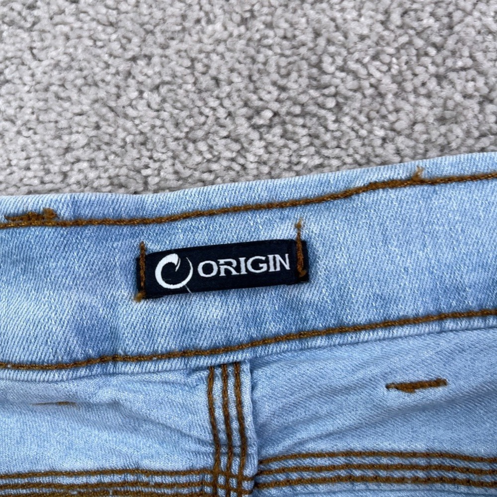 Origin Jeans Mens 38x32 Blue Delta Flex Relaxed Fit Light Wash Stretch Denim USA - Picture 4 of 15